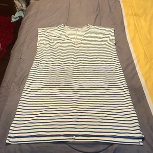 Blue & Creme striped dress